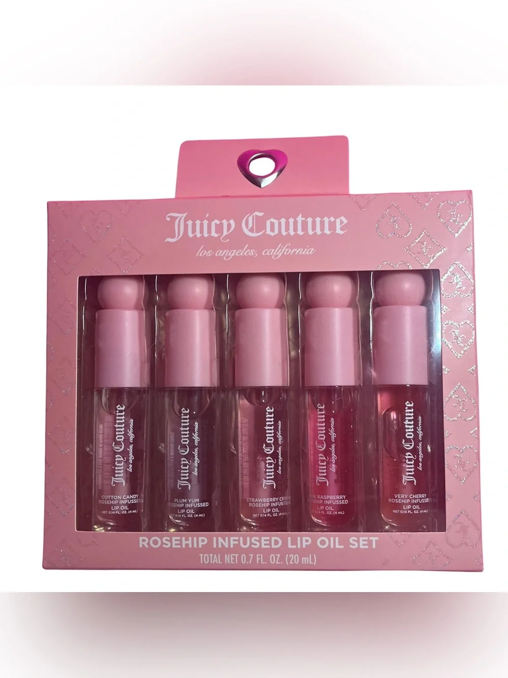 Juicy Couture Pink Rosehip-Infused Lip Oil Set - Five Pink Shades